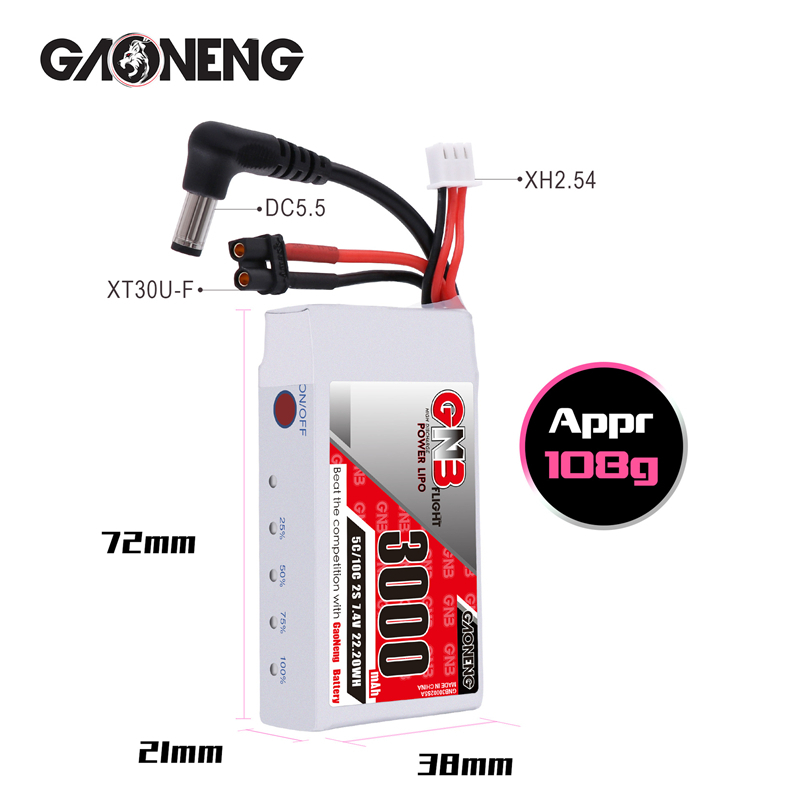 1/2/3/4/5PCS GNB 2S 7.4V Lipo  - Skyzone Sky04X Pro Oled Fpv Goggles recensie en prijs